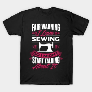 Funny Sewing Sewer Design T-Shirt